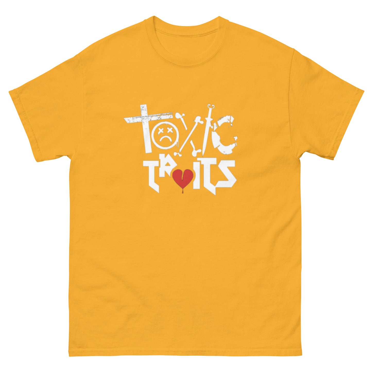 Toxic traits white lettered classic tee